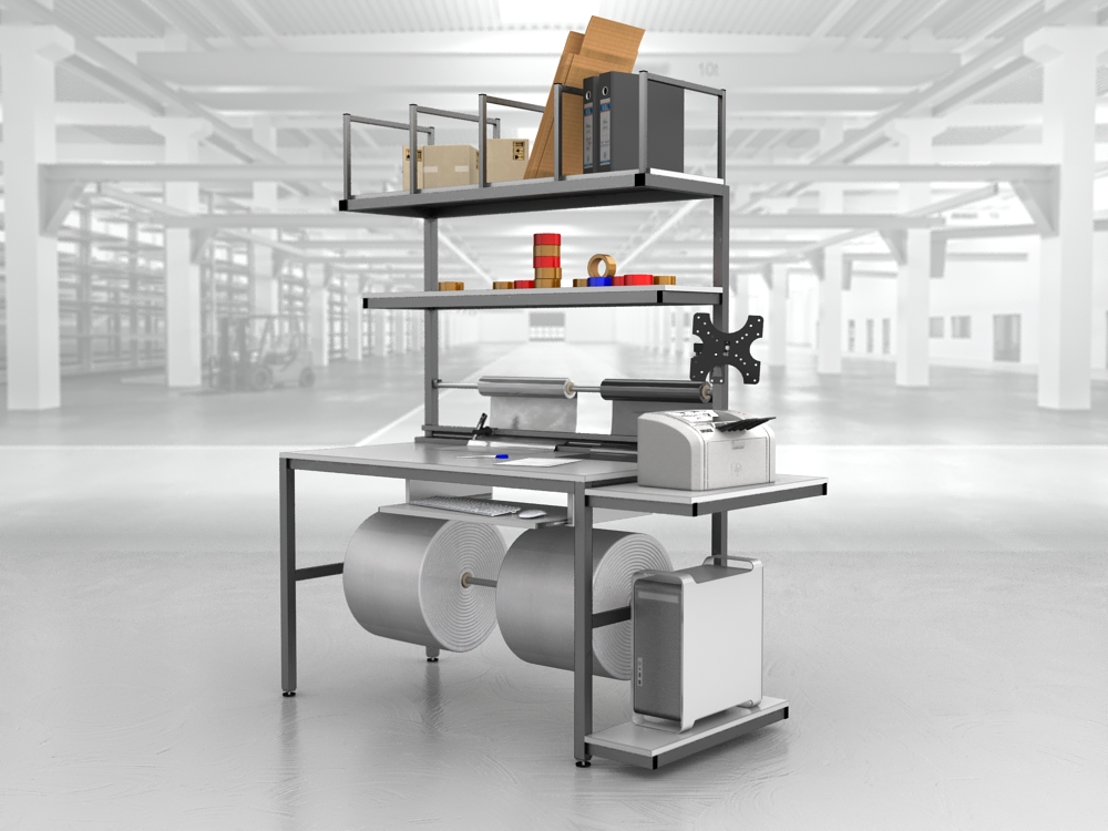 stół do pakowania paczek