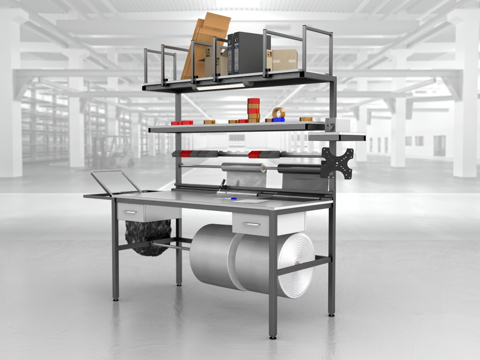 stół do pakowania paczek