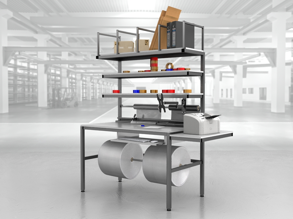 stół do pakowania paczek