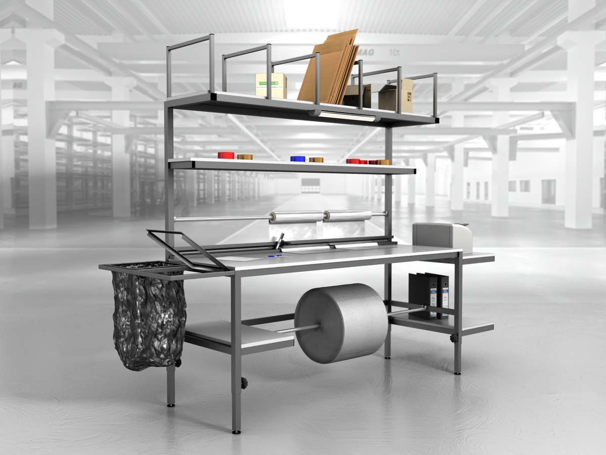 stół do pakowania paczek