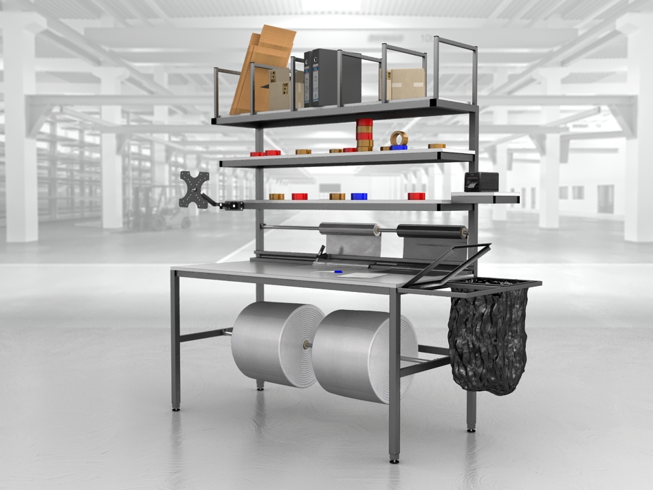 stół do pakowania paczek