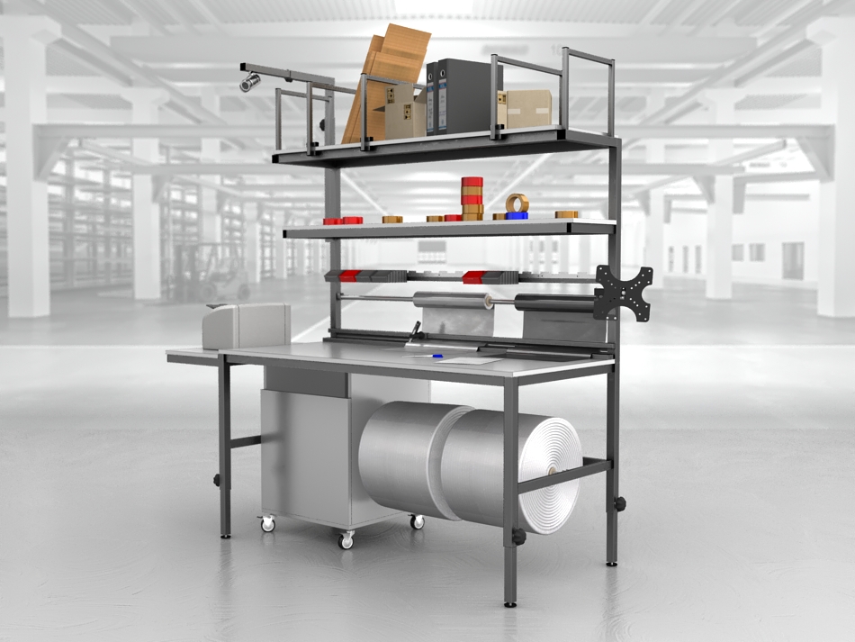 stół do pakowania paczek