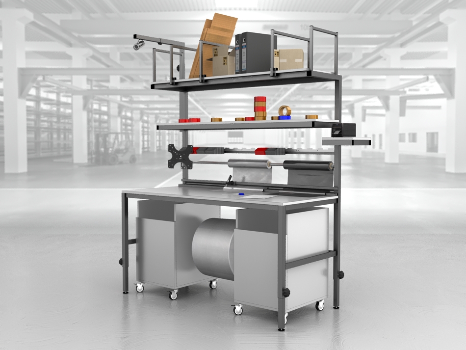 stół do pakowania paczek