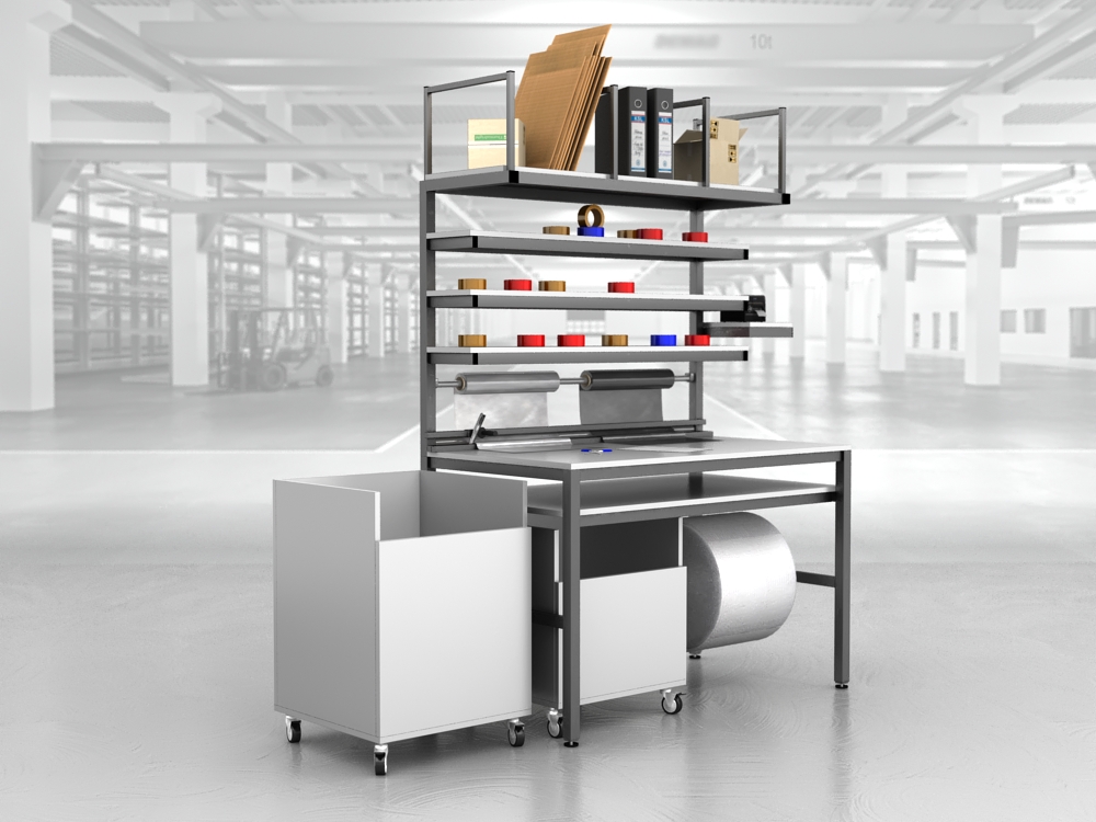 stół do pakowania paczek