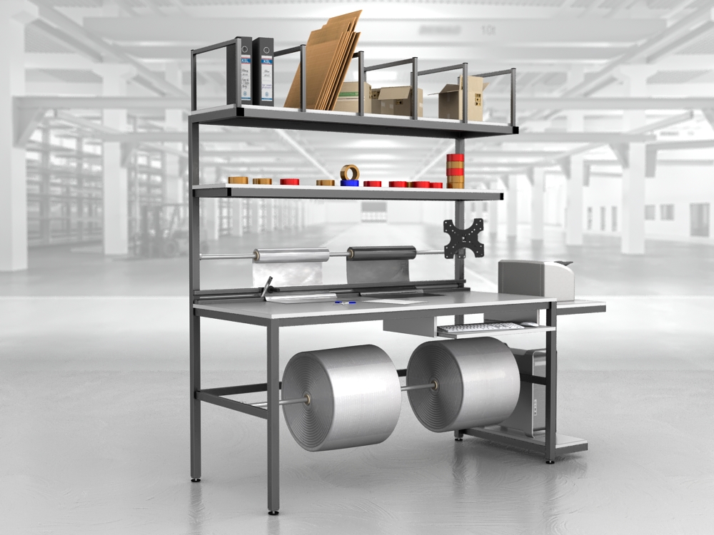 stół do pakowania paczek