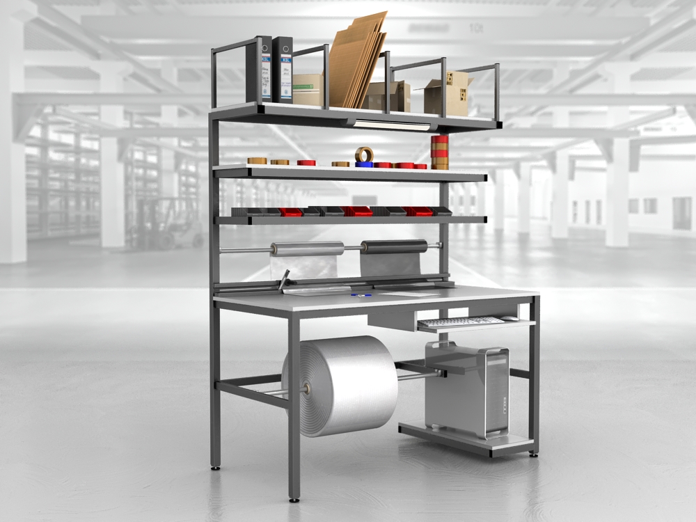 stół do pakowania paczek