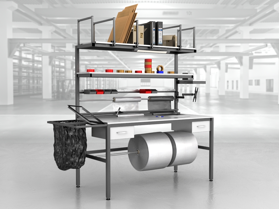 stół do pakowania paczek