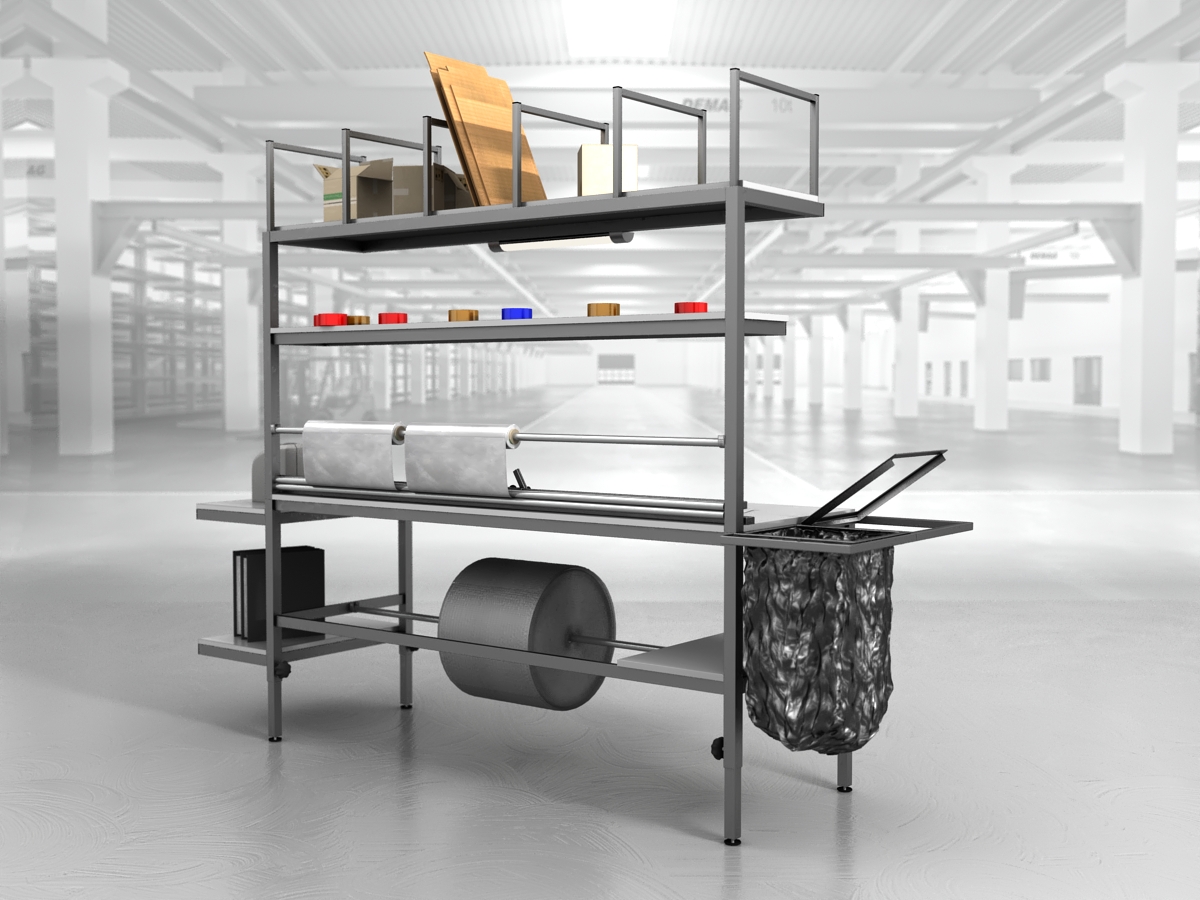 stół do pakowania paczek