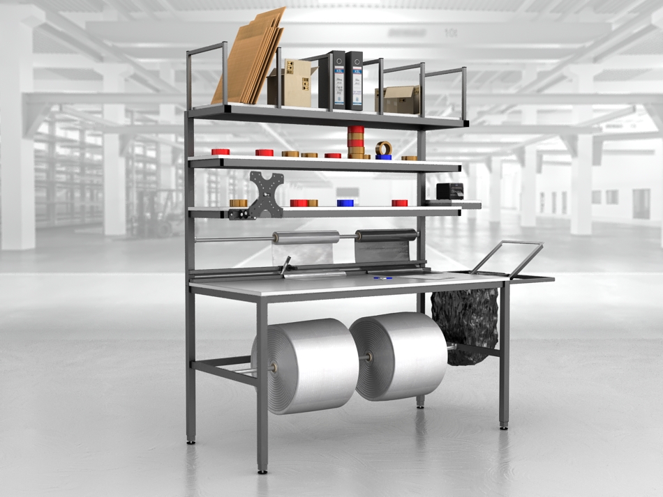 stół do pakowania paczek