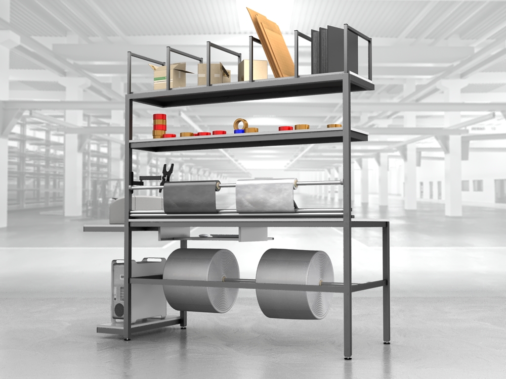 stół do pakowania paczek