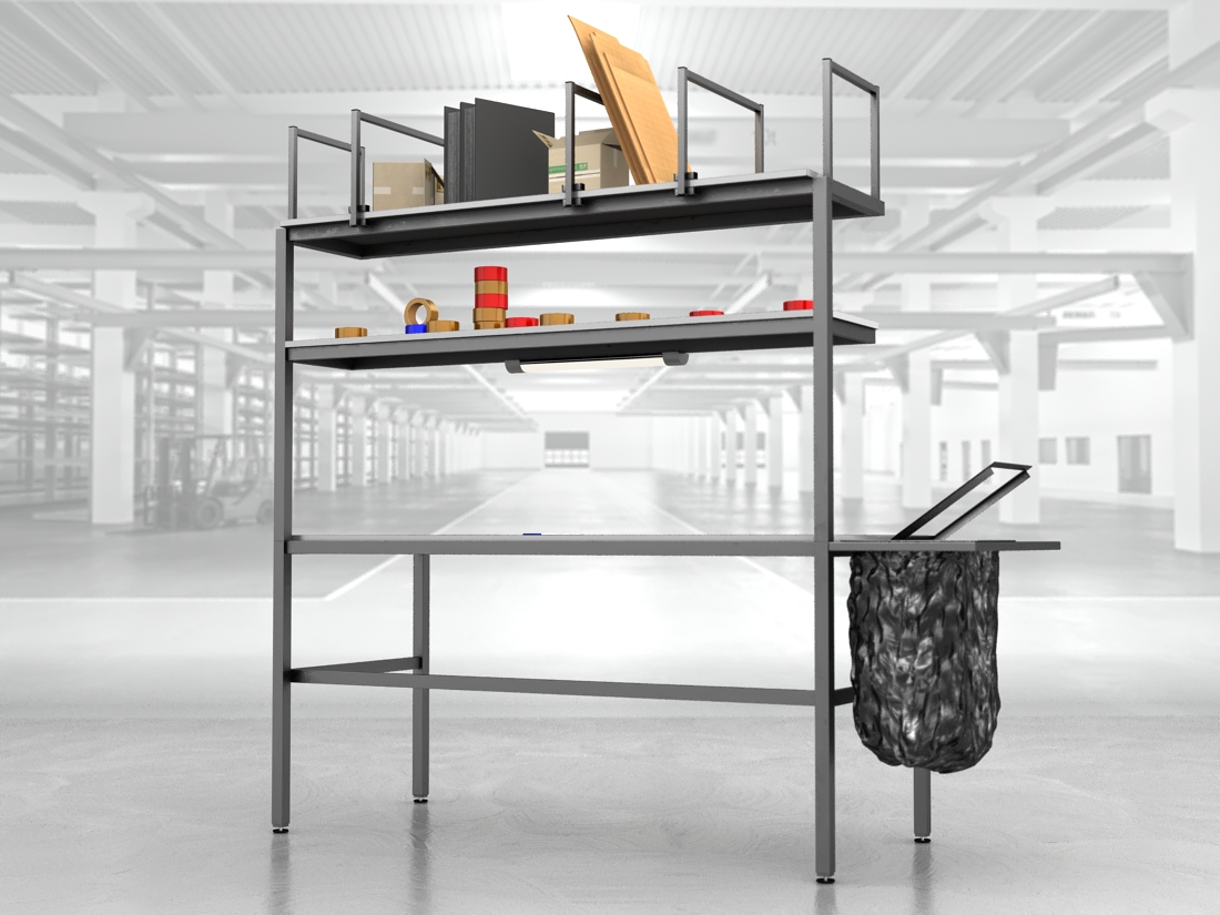 stół do pakowania paczek