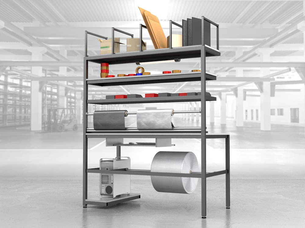 stół do pakowania paczek