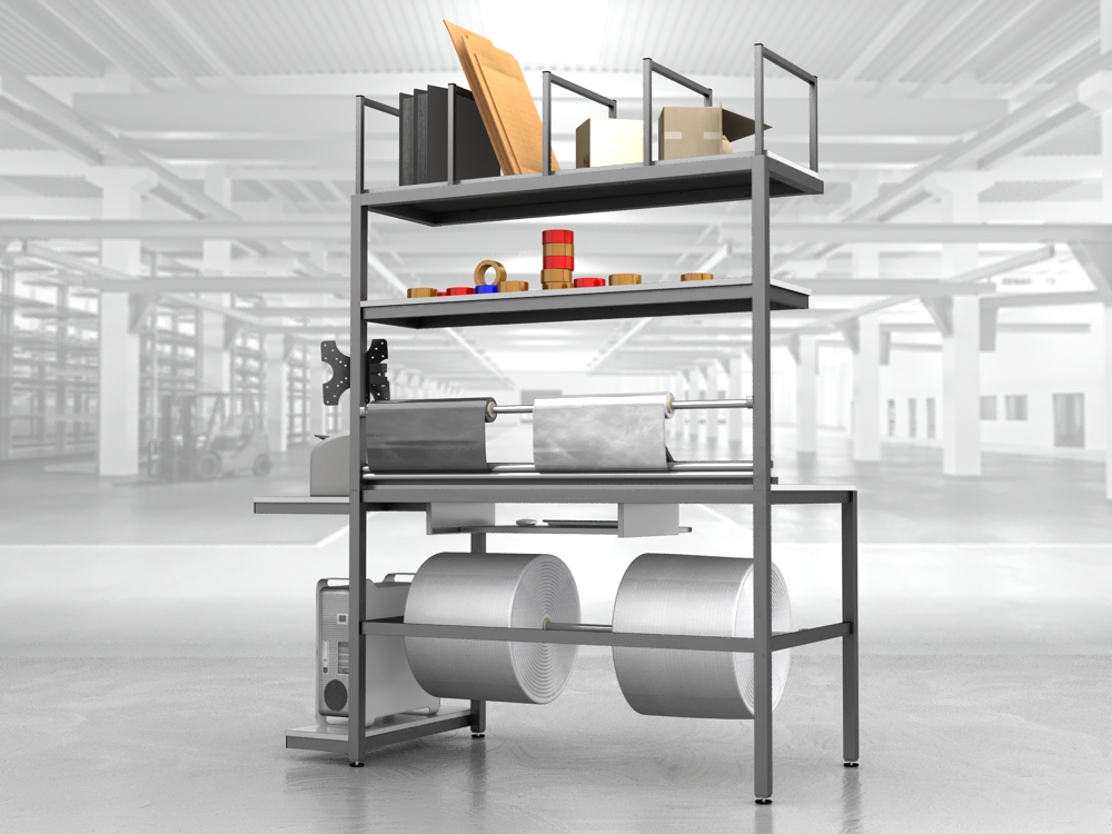 stół do pakowania paczek