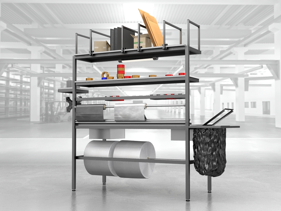 stół do pakowania paczek