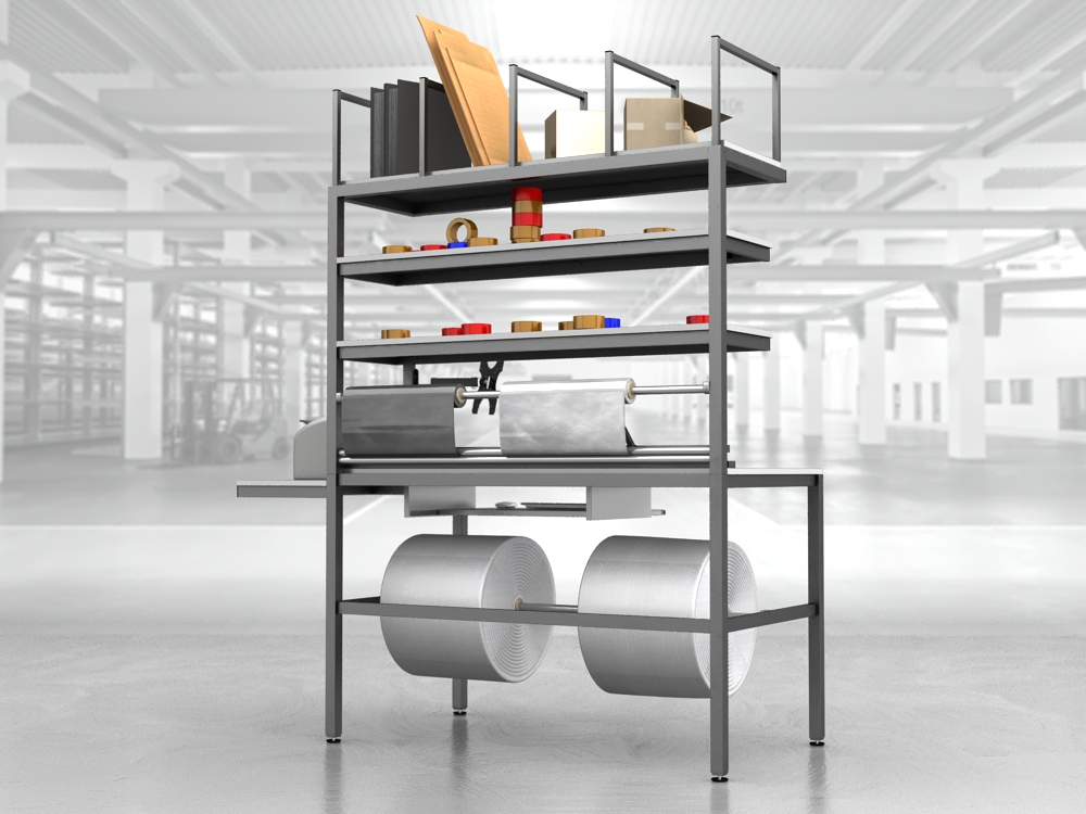 stół do pakowania paczek