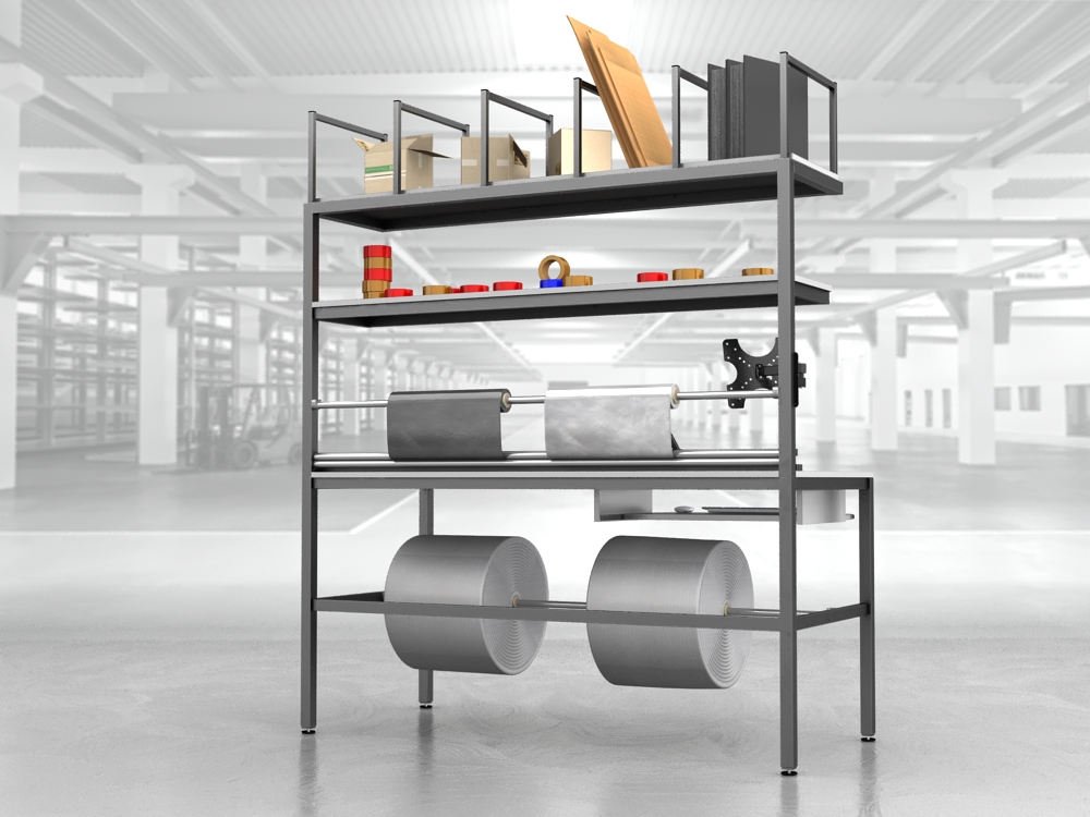 stół do pakowania paczek