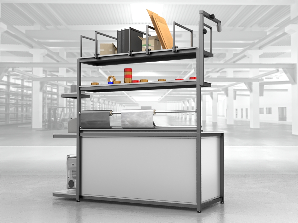 stół do pakowania paczek