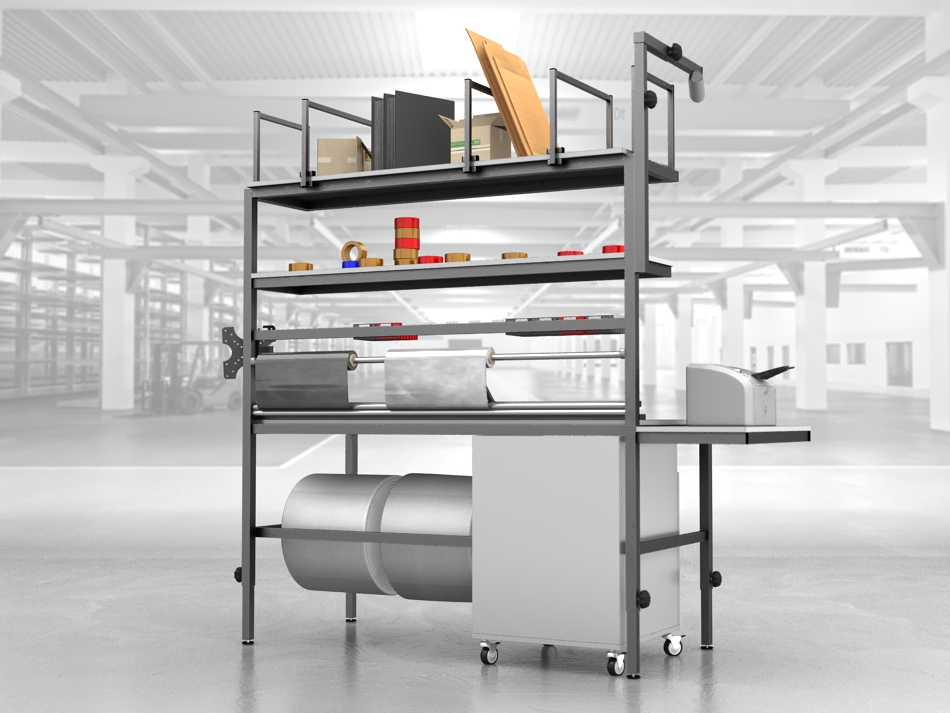 stół do pakowania paczek