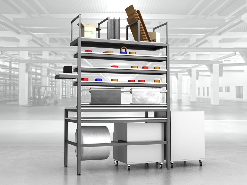 stół do pakowania paczek