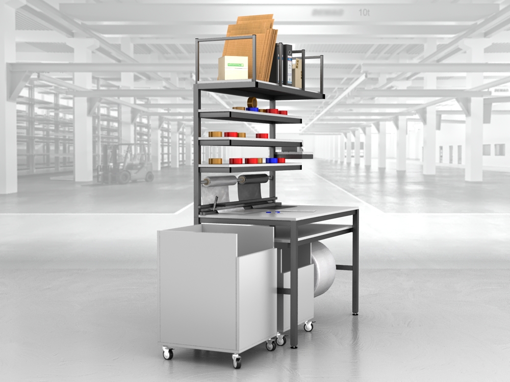 stół do pakowania paczek