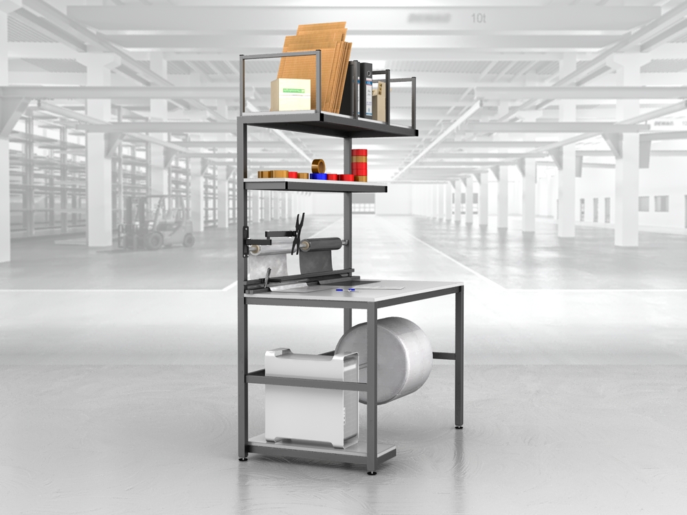 stół do pakowania paczek