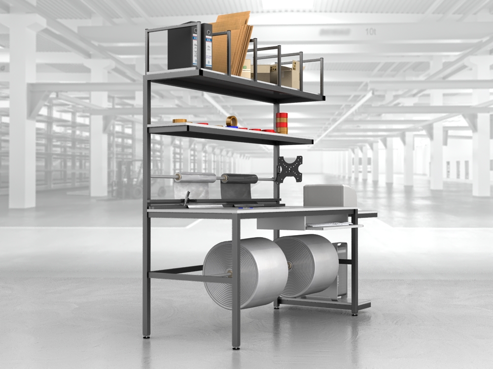 stół do pakowania paczek