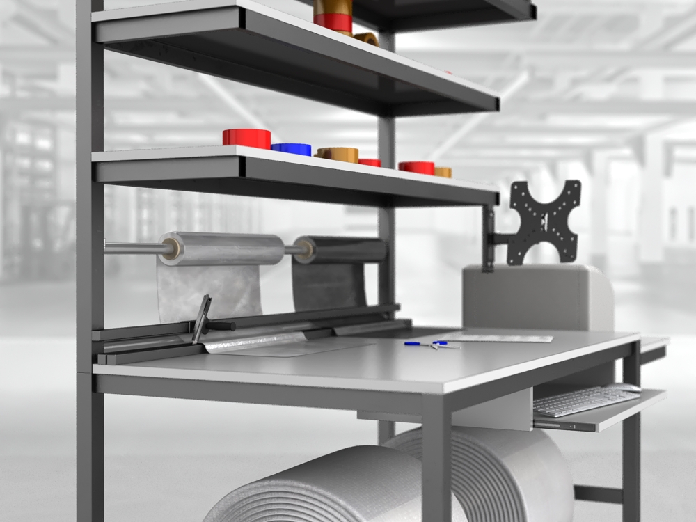 stół do pakowania paczek