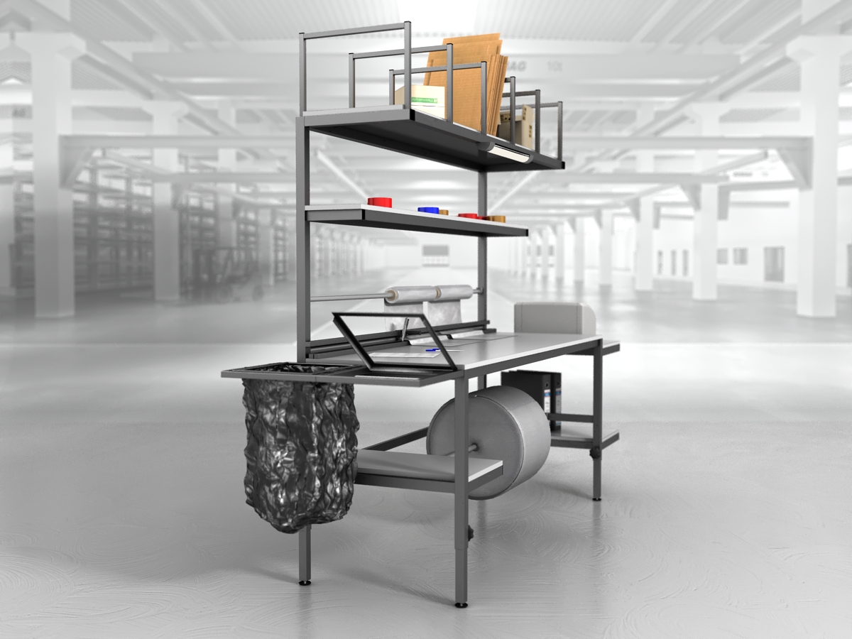 stół do pakowania paczek