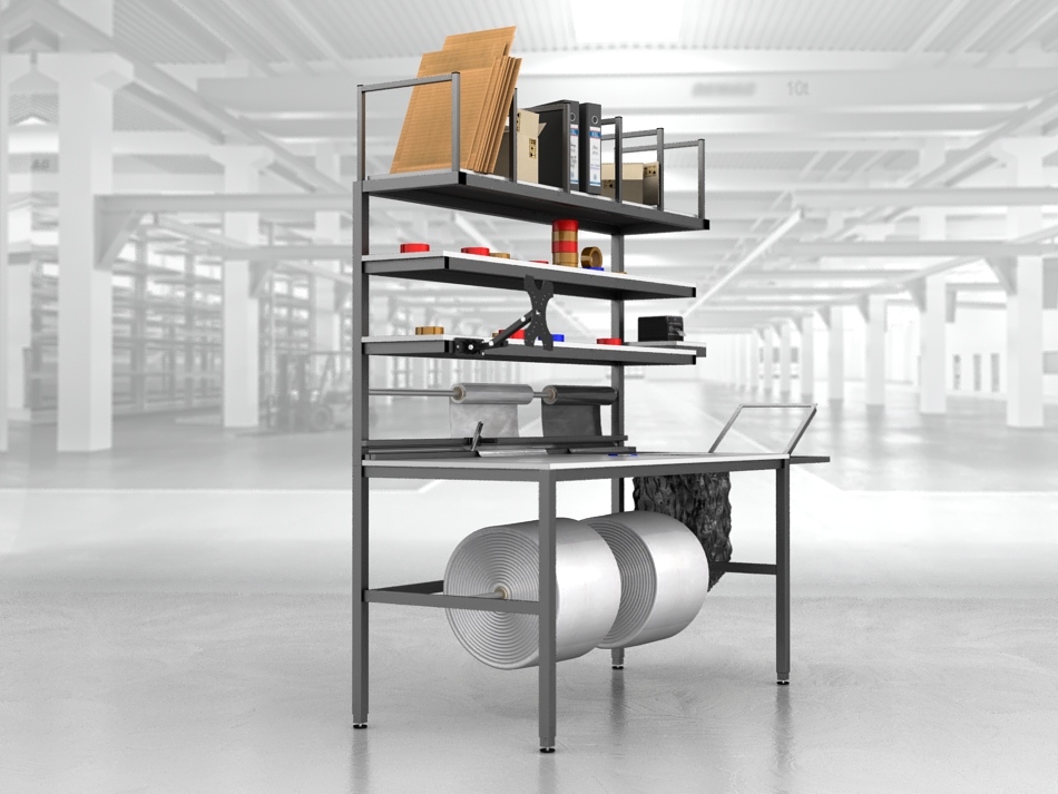 stół do pakowania paczek