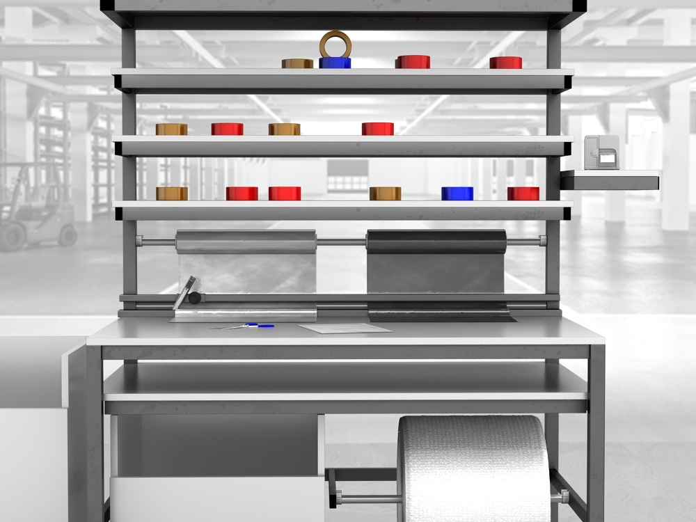 stół do pakowania paczek