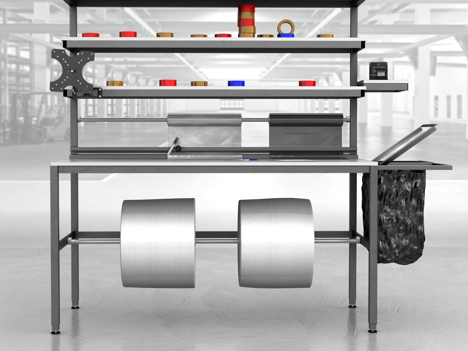 stół do pakowania paczek