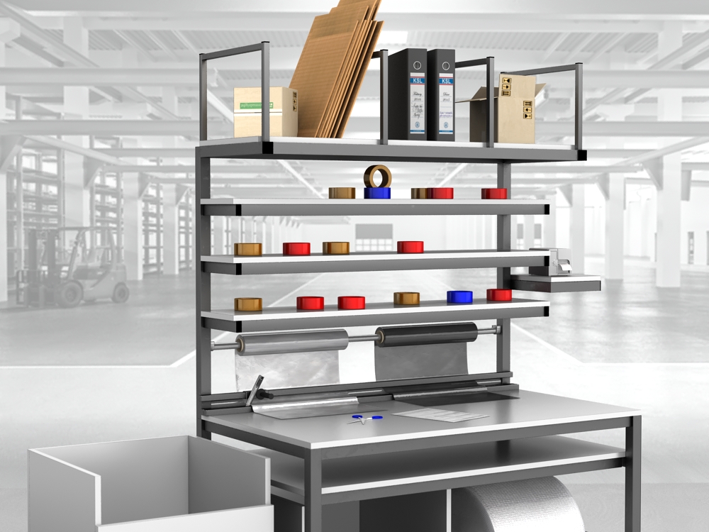 stół do pakowania paczek