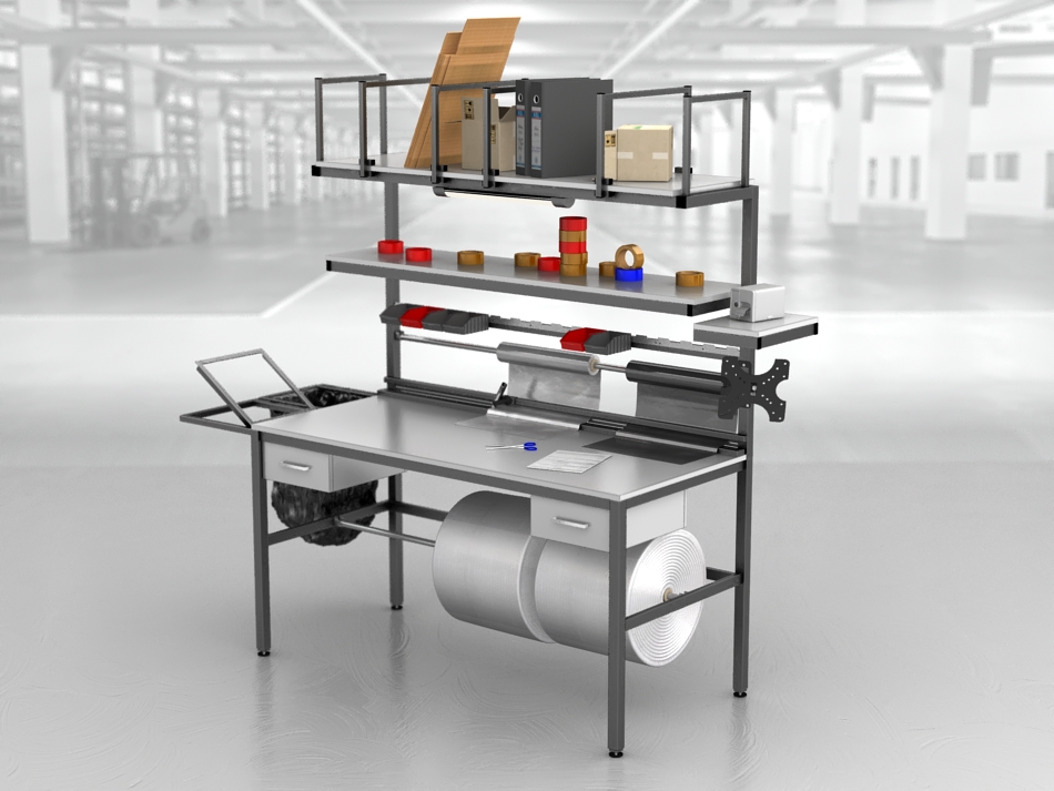 stół do pakowania paczek