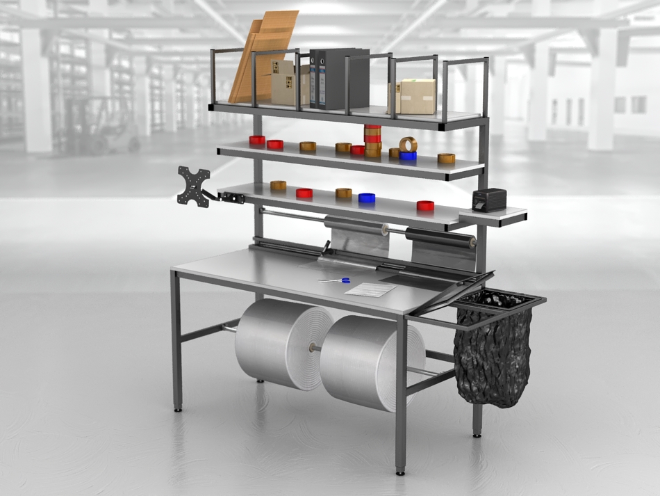 stół do pakowania paczek