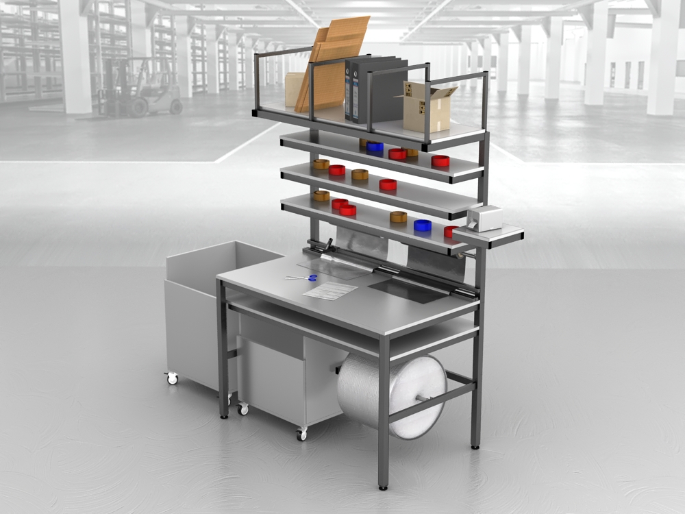 stół do pakowania paczek