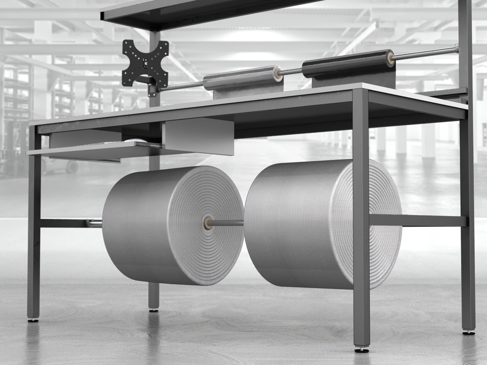 stół do pakowania paczek