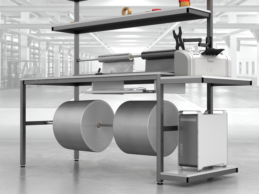 stół do pakowania paczek