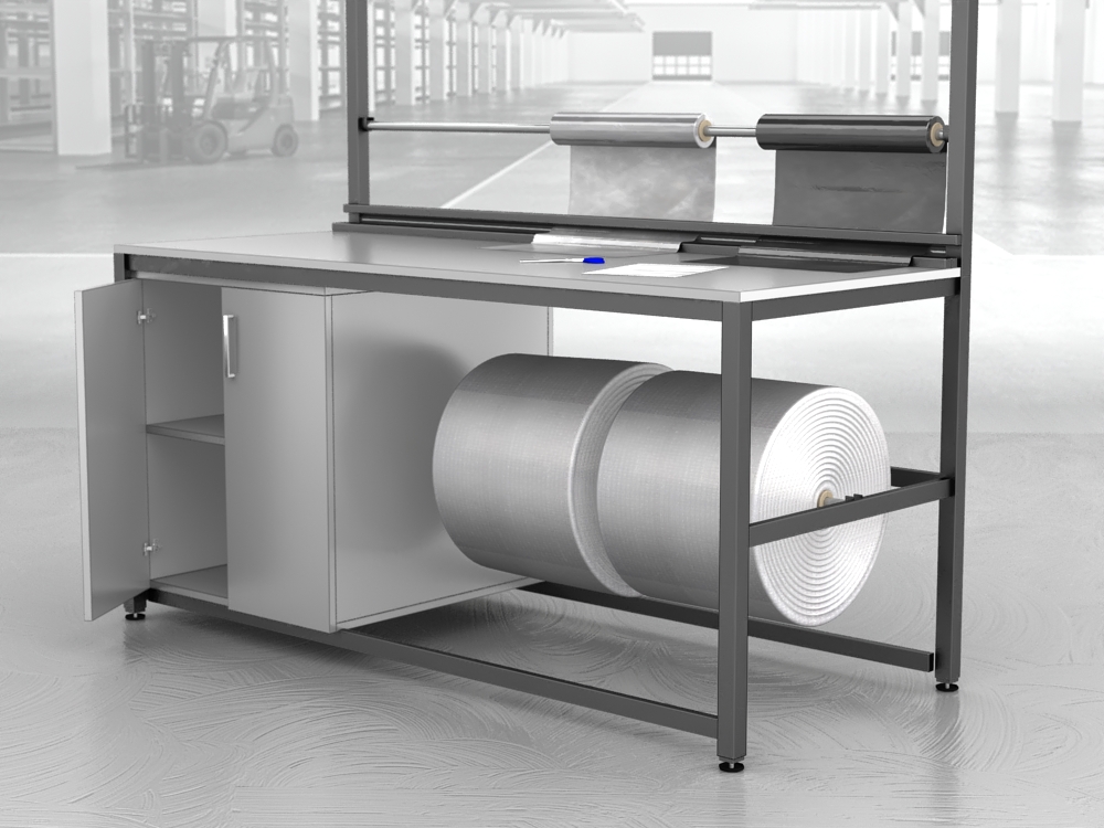 stół do pakowania paczek