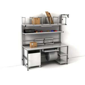 Stół do pakowania paczek - Wymiary D240cm-G.80cm-W230cm