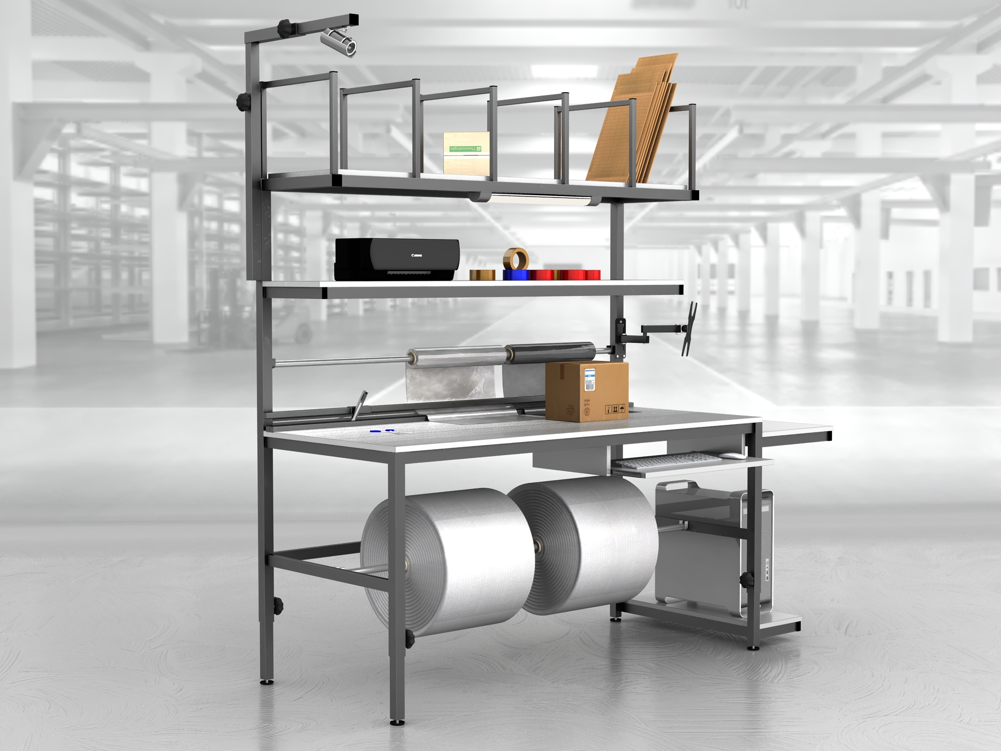 stół do pakowania paczek