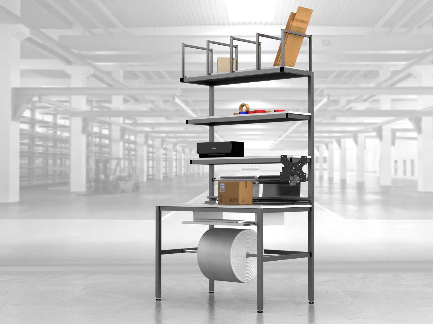 stół do pakowania paczek