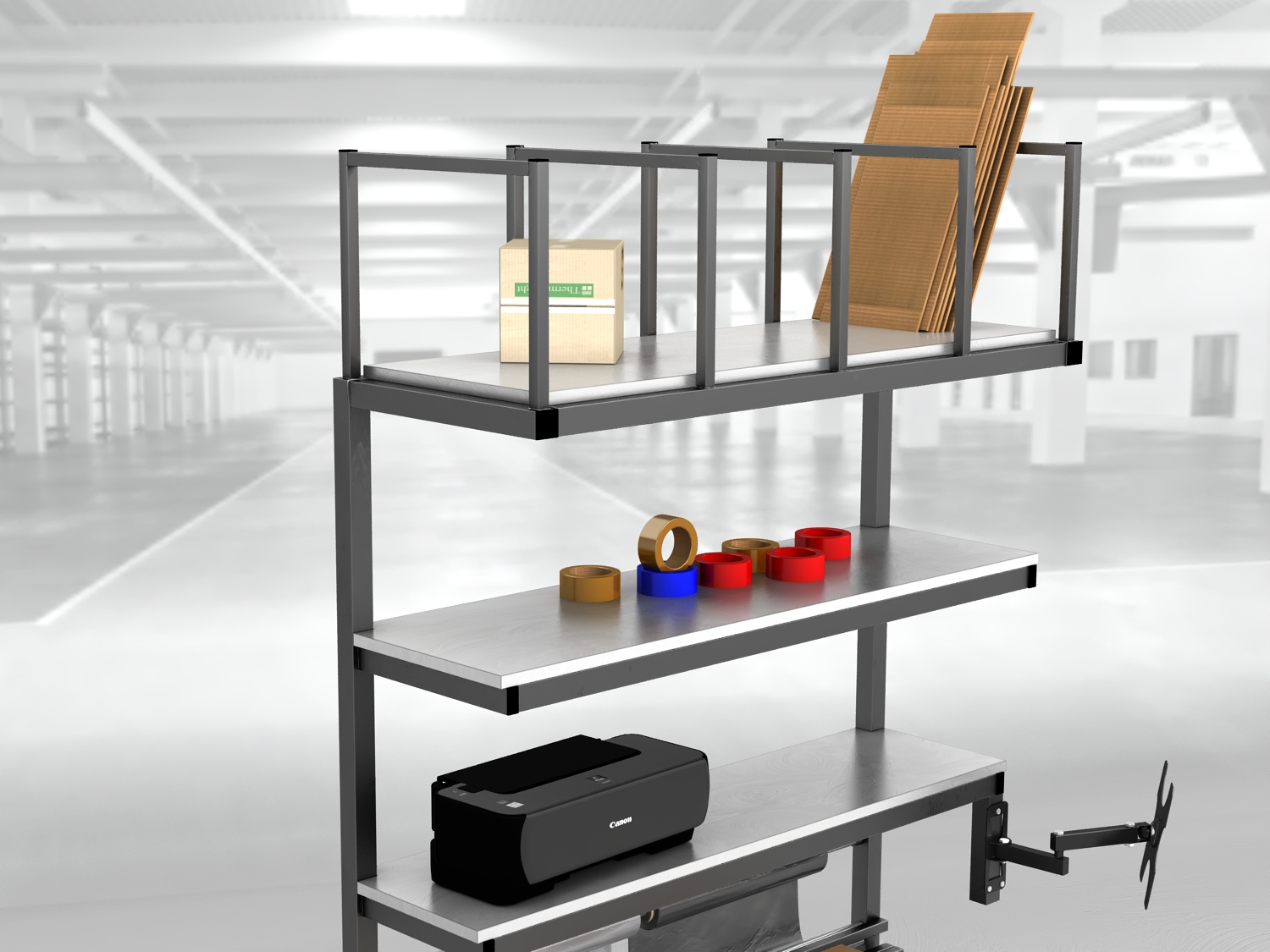 stół do pakowania paczek