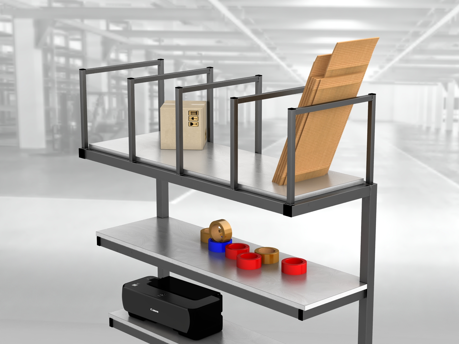 stół do pakowania paczek