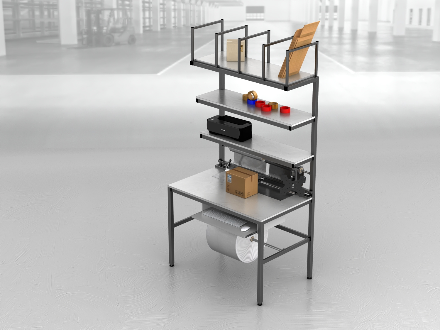 stół do pakowania paczek