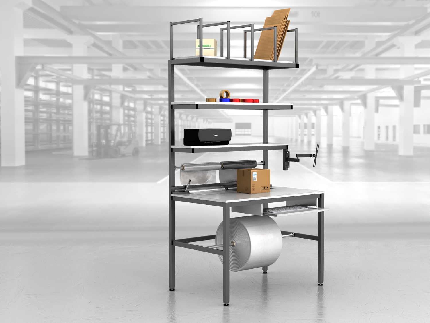 stół do pakowania paczek