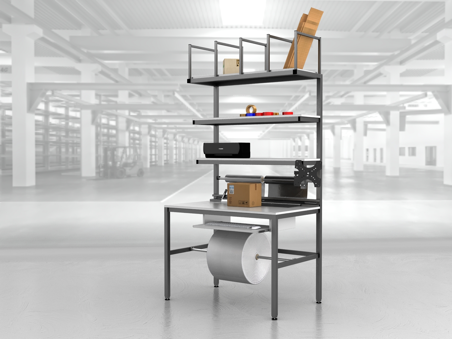 stół do pakowania paczek