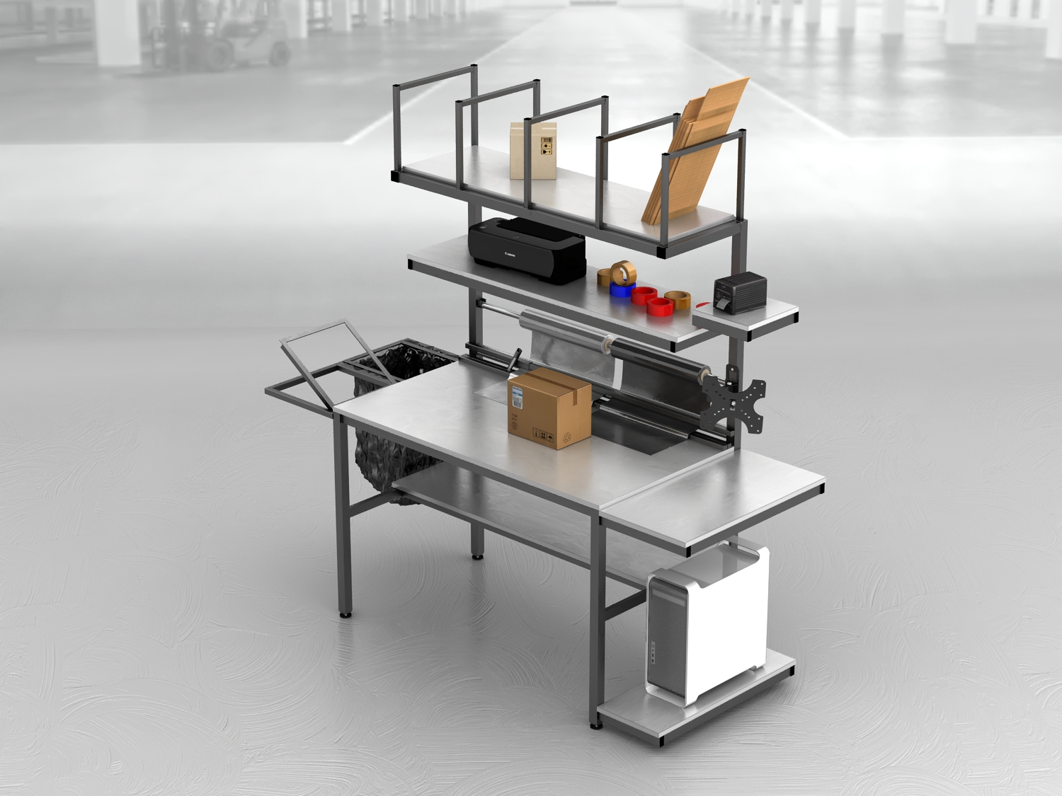 stół do pakowania paczek