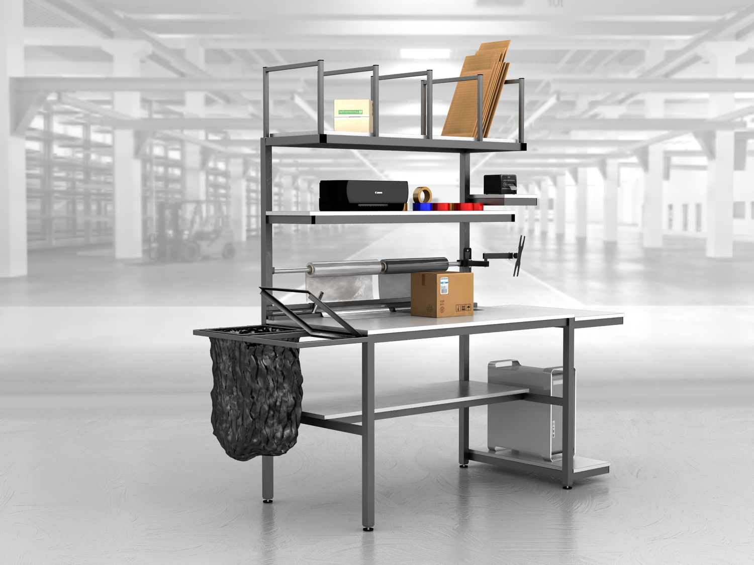 stół do pakowania paczek