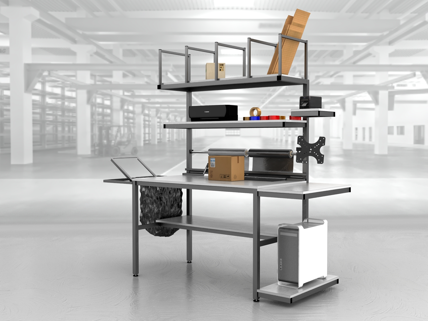 stół do pakowania paczek