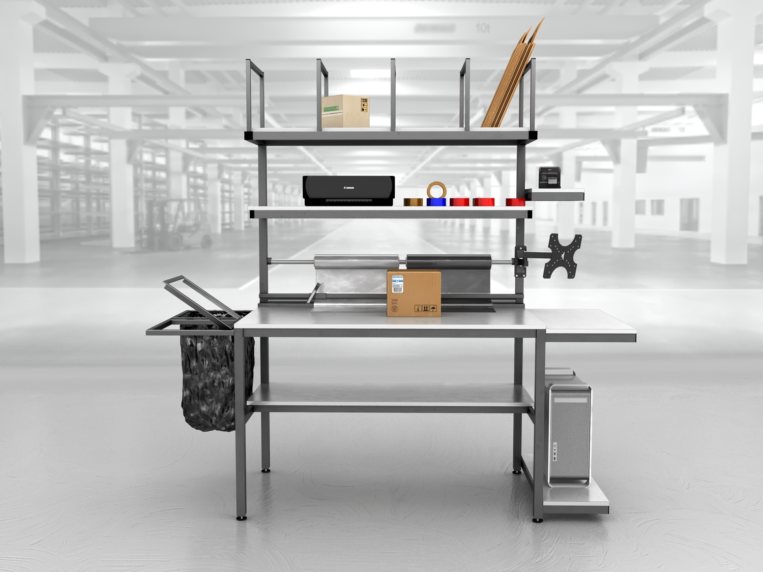 stół do pakowania paczek